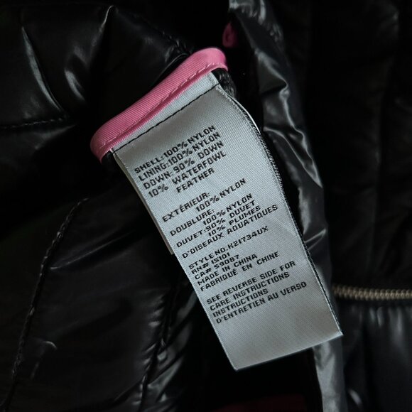 Kate Spade Down Puffer Hooded Black Jacket Womens - Picture 11 of 11